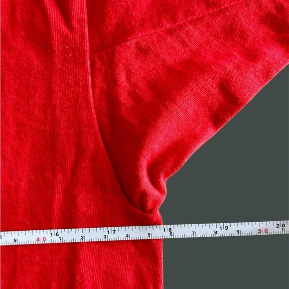Vintage 90s Russell Athletic Red Long Sleeve Men’s Size M Made in USA Logo VTG - Picture 5 of 5